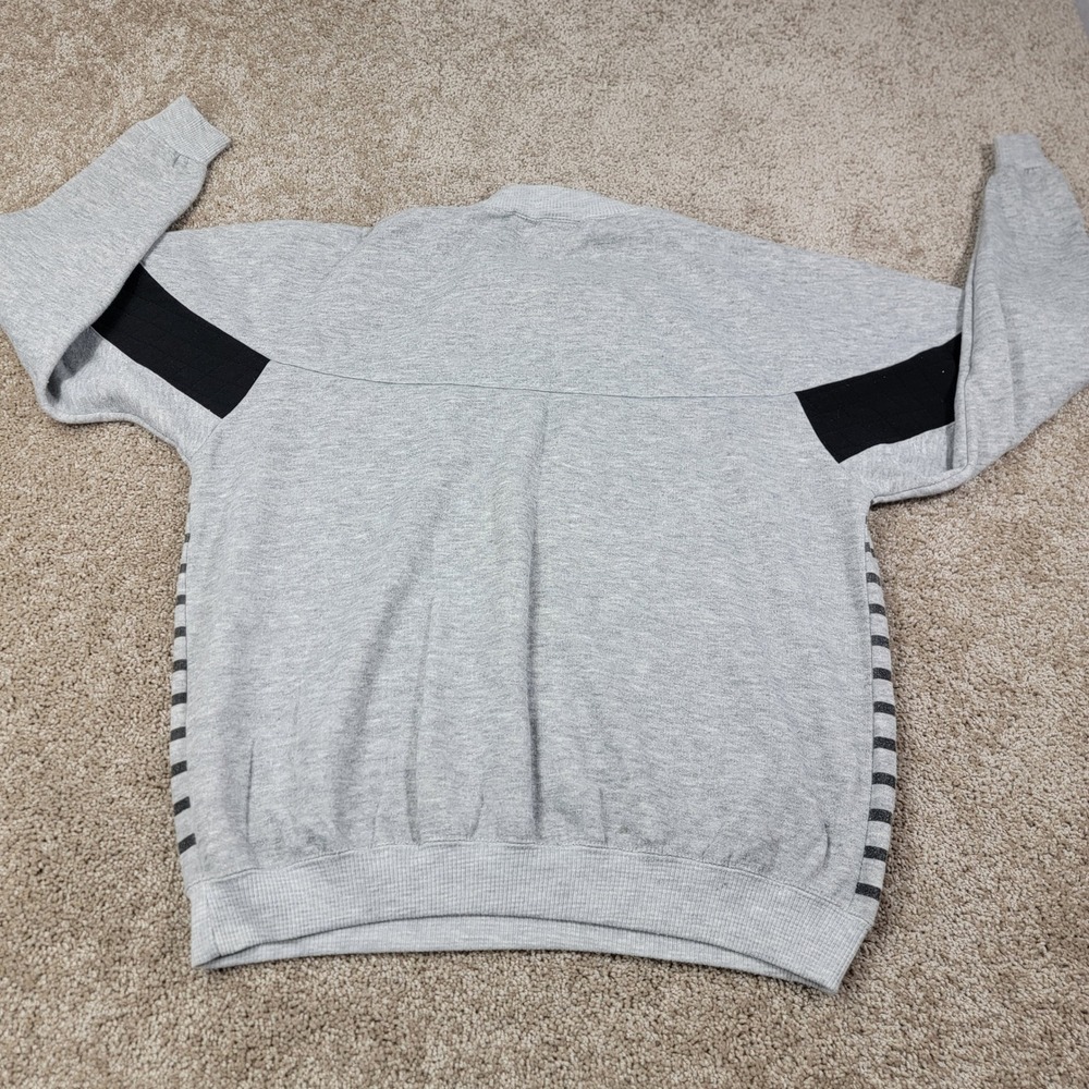 Vintage Pipeline Sports Men's Gray Striped Crewneck Sweatshirt Size Medium Vtg - Picture 6 of 6